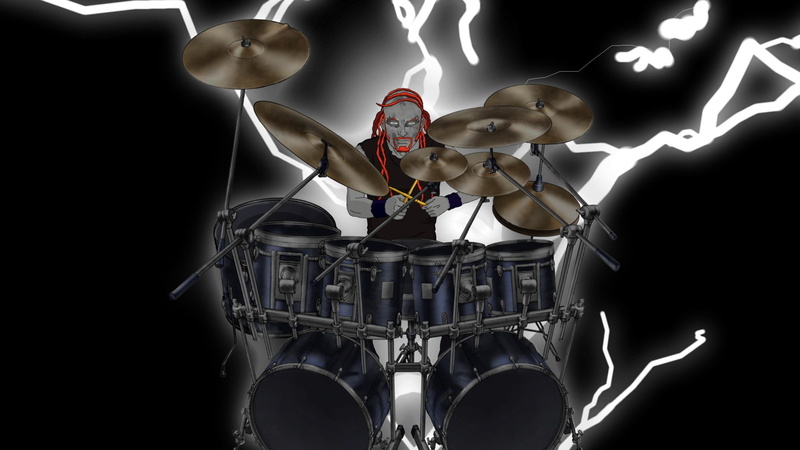 cartoons, hard, 1080P, heavy, groups, band, dethklok, metal, metalocalypse, drums, rock, music