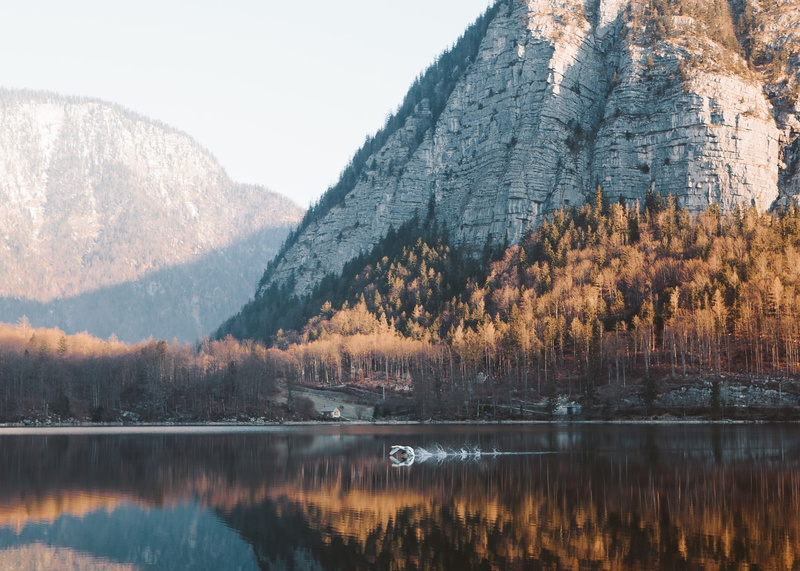 waterfront, day, photography, idyllic, change, white, no people, beauty in nature, 1080P, sky, landscape, coniferous tree, 500px, mountain range, mountain