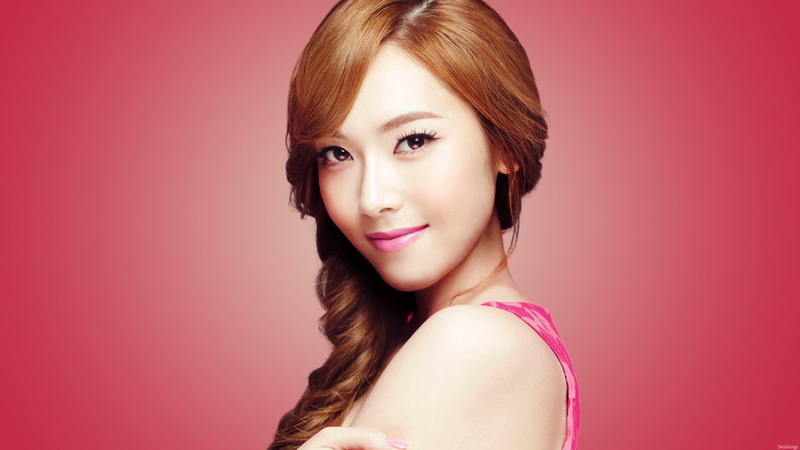 face  simple background  SNSD  Jessica Jung  Girls Generation  Asian  smiling  musician  women  Korean  singer  brown eyes  model  looking at viewer  brunette
