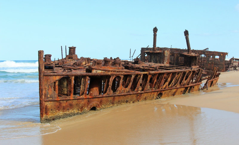 obsolete, 4K, australia, transportation, damaged, fraser island, decline, run-down, nature, shipwreck, no people, abandoned, deterioration, beach, outdoors