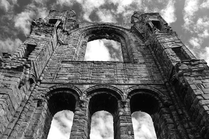 sea, nature, photo, built structure, uk, landscape, st, travel destinations, medieval, architectural column, kingdom, ancient, low angle view, scotland
