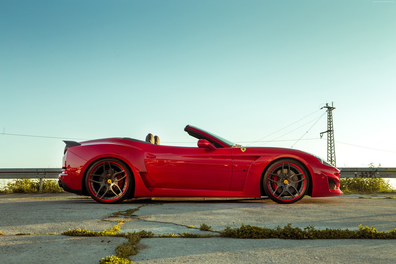 4K, red, supercar 2016, Novitec Rosso, Ferrari California T N-largo