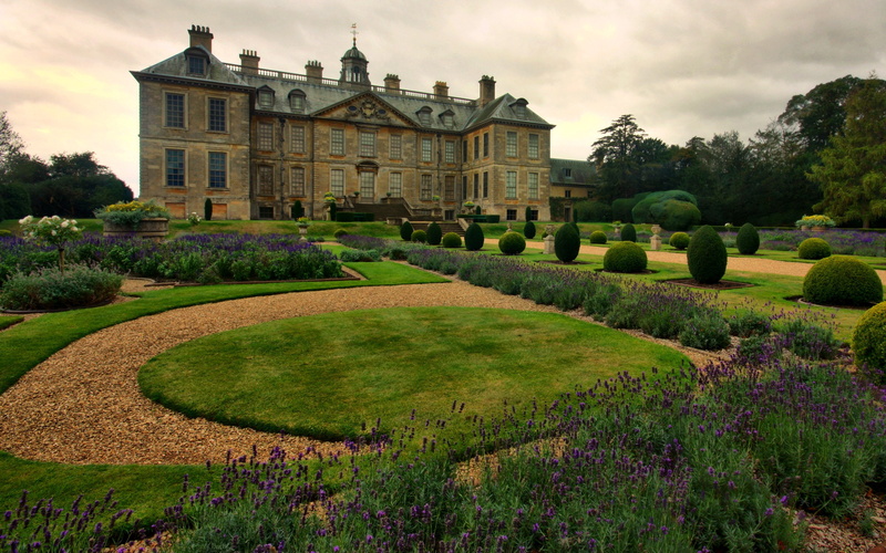 houses, 2K, belton, england, shrubs, lincolnshire, cities, parks, lawn