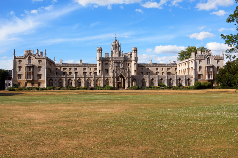 high, day, building exterior, field, upper, tourism, outdoors, daytime, building, land, cambridge, plant, castle, sky, travel destinations, cloud - sky