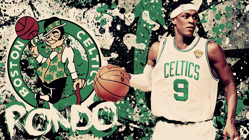 sports, Abstract, rajon rondo, boston celtics, art, rondo, NBA, boston, basketball, celtics, 1080P, hd, rajon