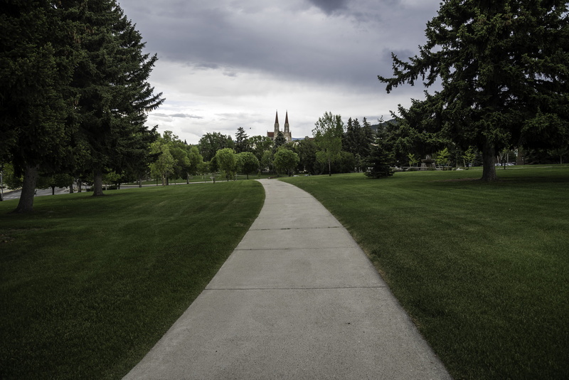 park, public domain, montana, architecture, tree, Helena, landscape, outdoors, footpath, sky, 5K, landscapes, day, green Color, Sidewalk, trees, clouds