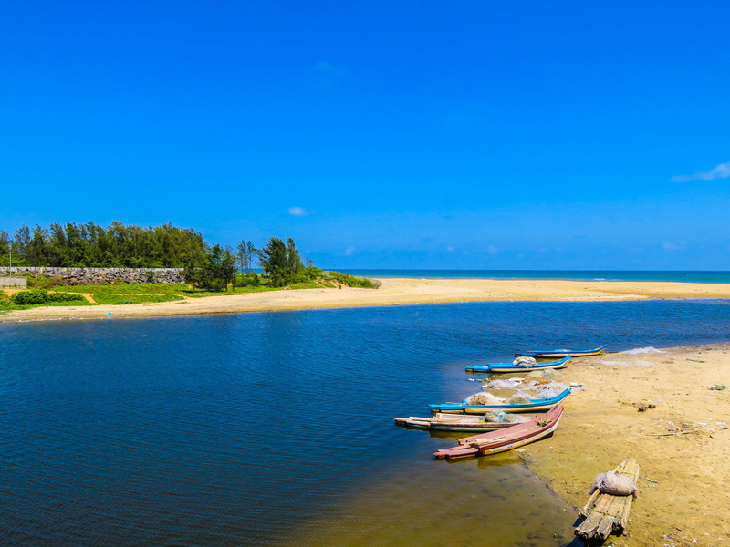 photos, Beach, tree, 5K, beauty in nature, moored, scenics, anchored, sea, vacations, tranquility, scenics - nature, lagoon, travel, sand, blue, public domain
