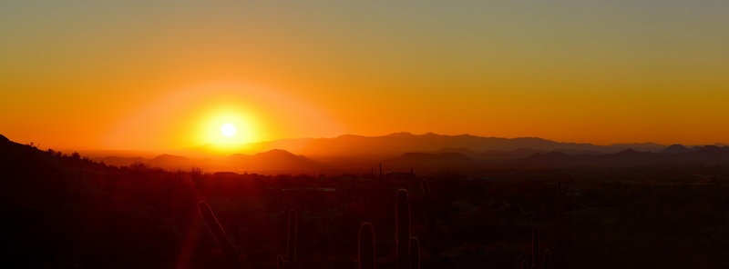 beauty in nature, sunset, idyllic, mountain, mountain range, landscape, bright, sun, United States, Arizona, sunbeam, lens flare, scenics - nature, nature