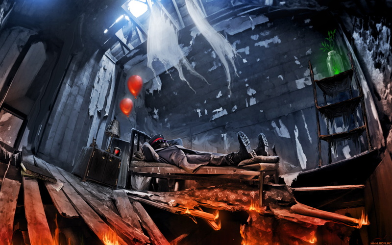 apocalyptic, scary, dark, gas, technics, comic, futuristic, romantically, sci-fi, horror, gasmask, 1080P, science, fiction, mask, creepy