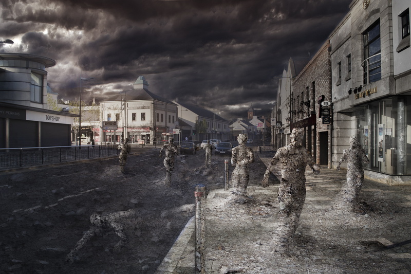 ominous, transportation, street, the city, storm cloud, storm, clouds, no people, nature, outdoors, building exterior, direction, architecture, road, 4K