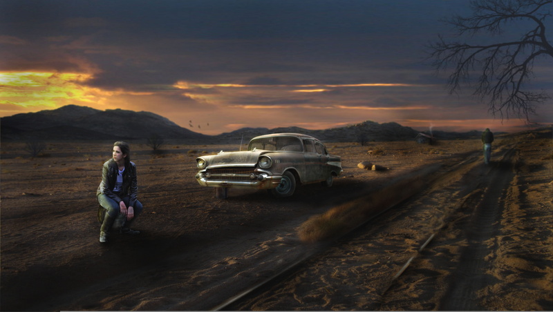 girl, road, 5K, machine, pustosh