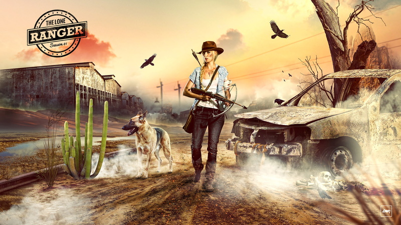 1080P, pustosh, girl, The Lone Ranger, machine, dog