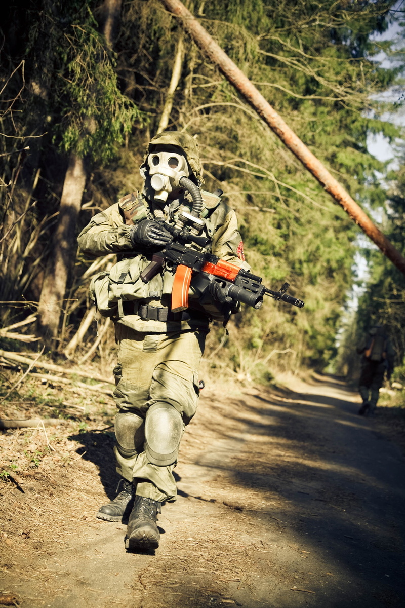 art, hd, army, gas, aircraft, ak, military, soldiers, masks, 2K