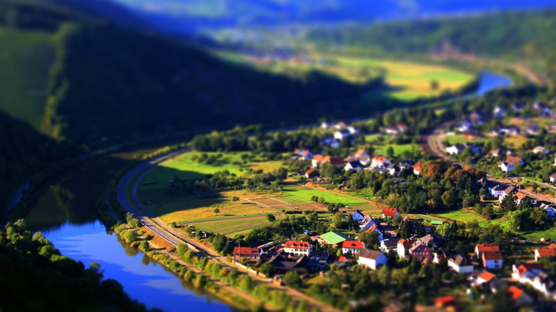 art, x, Landscapes, cityscapes, abstract, 1080P, village, hd, photography, tiltshift