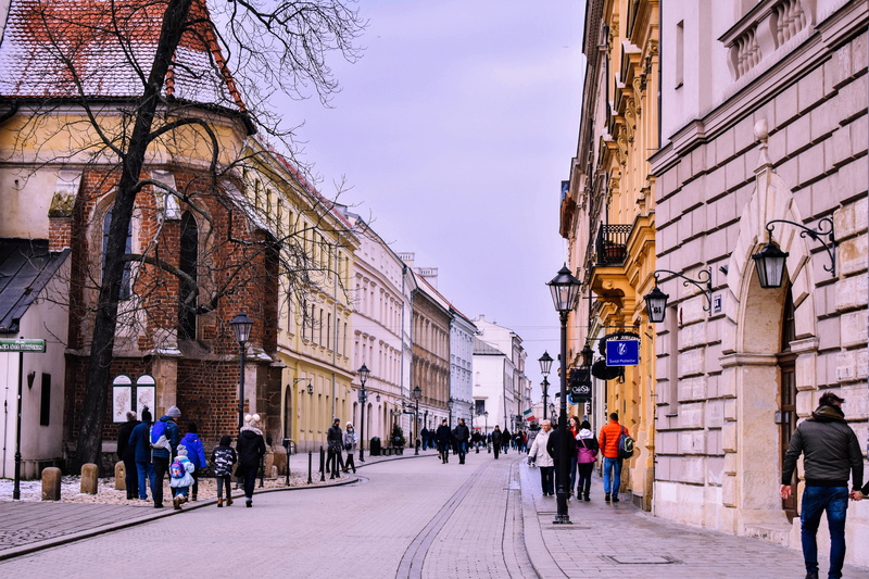 sky, group of people, built structure, walking, city life, nature, crowd, stare miasto, street, krakow, 5K, building, poland, kraków, westeurope, women