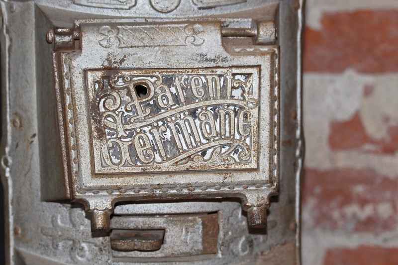 nostalgia, museum piece, ornaments, past, old, old door, close-up, wall - building feature, old house, mailbox, metal, brick wall, craft, door, formerly