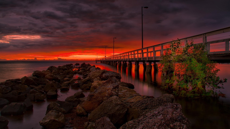 2K, sunrise - sunset, pictures, sunset, nature, skyscapes, beach