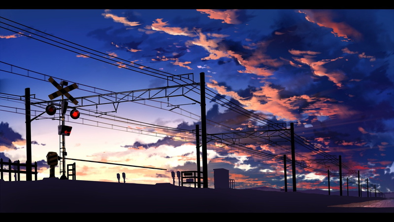 sky, original, 1080P, clouds, rito, sunset, akizuki, scenic