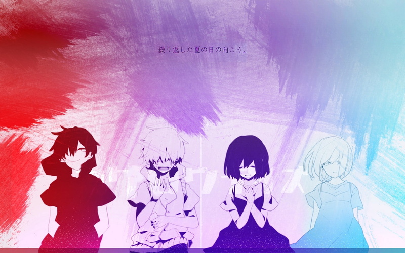 real people, adult, female likeness, pink color, Asahina Hiyori, art and craft, creativity, multiple exposure, anime, waist up, text, indoors, 1080P, Kagerou Project