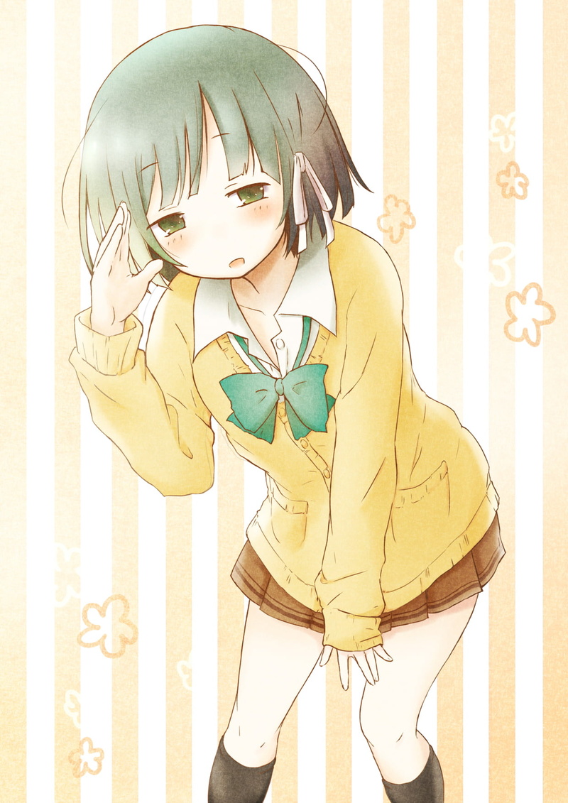 Saki Yamagishi, casual clothing, young women, standing, one person, clothing, window, holding, portrait, anime girls, indoors, three quarter length, hairstyle