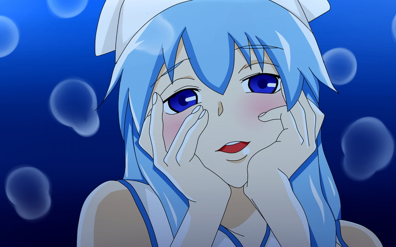 anime girls, Shinryaku! Ika Musume, Ika Musume, 1080P