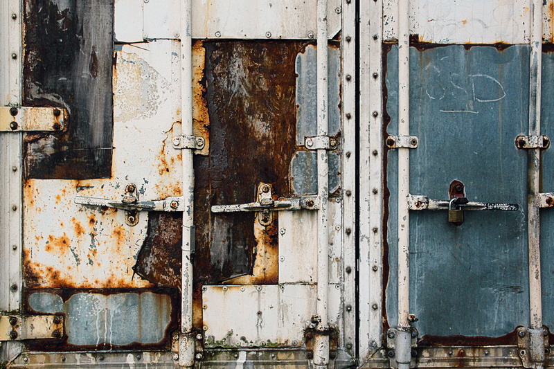 lost place, rust, closed, transport, storage, door, container, full frame, port, metal, morbid, old, latch, abandoned, shipyard, backgrounds, security