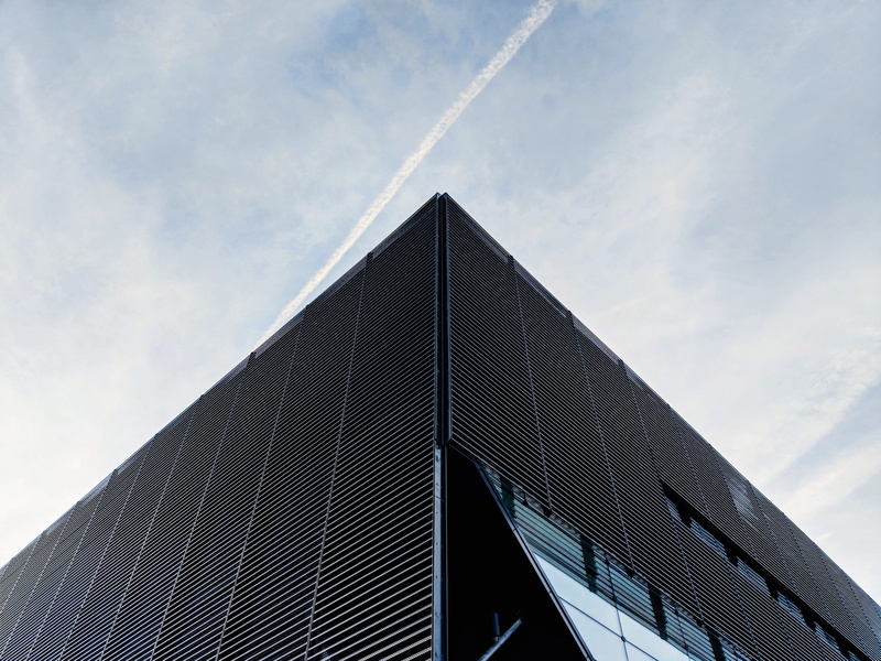 building, tower, design, photo, sky, winter, modern, photography, stark, mimimal, google, day, architecture, tall - high, canada, vapor trail, metal, no people