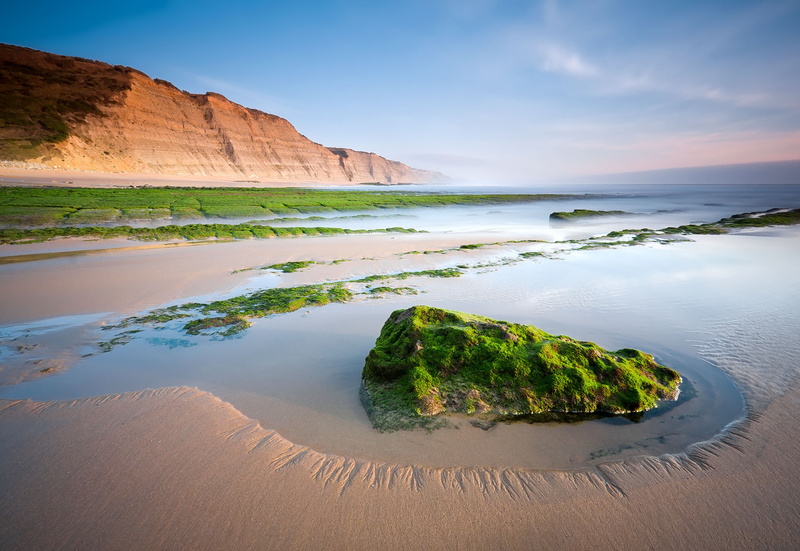 Rocks, Chrome OS, Beach, Stock, Morning, 2K, Coastal, Landscape, 4K