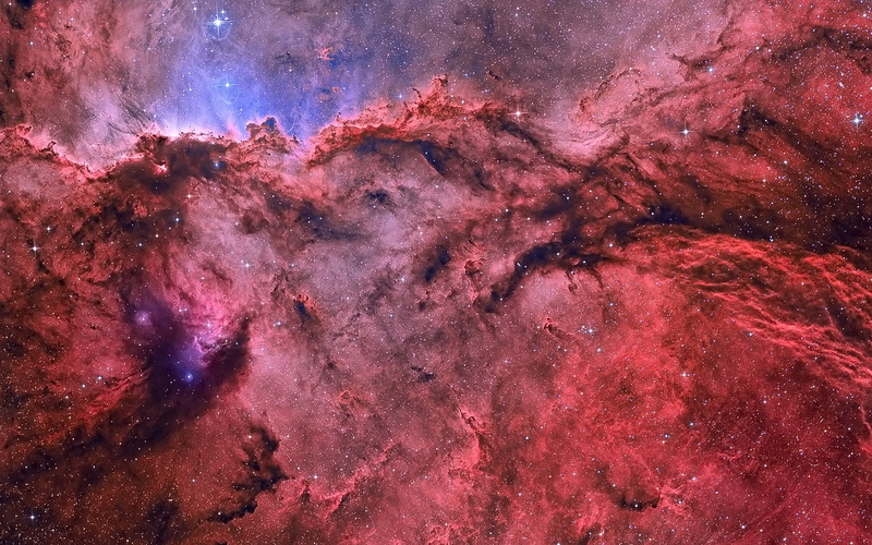 Space, Red, Stars, Nebulae, Beautiful, 1080P