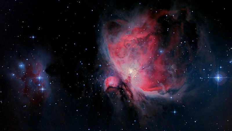 beauty in nature, star - space, astronomy, outdoors, dust, no people, Orion Nebula, constellation, mystery, space exploration, galaxy, sky, pink color
