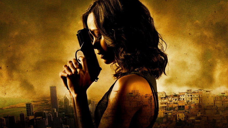 Zoe Saldana, movie poster, 1080P, colombiana, closed eyes, movies
