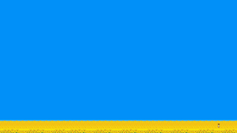 landscape, clear sky, sky, untitled, mother 3, yellow, field, land, environment, outdoors, plant, horizon, nature, minimalism, agriculture, video games