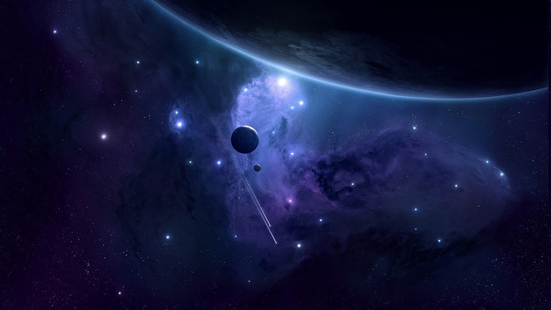 planet - space, scenics - nature, night, cloud - sky, dark, orbiting, no people, sky, galaxy, light - natural phenomenon, planet earth, blue, star - space