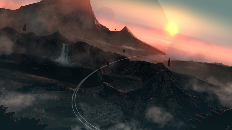 2K, JoeyJazz, space art, Matte painting, landscape