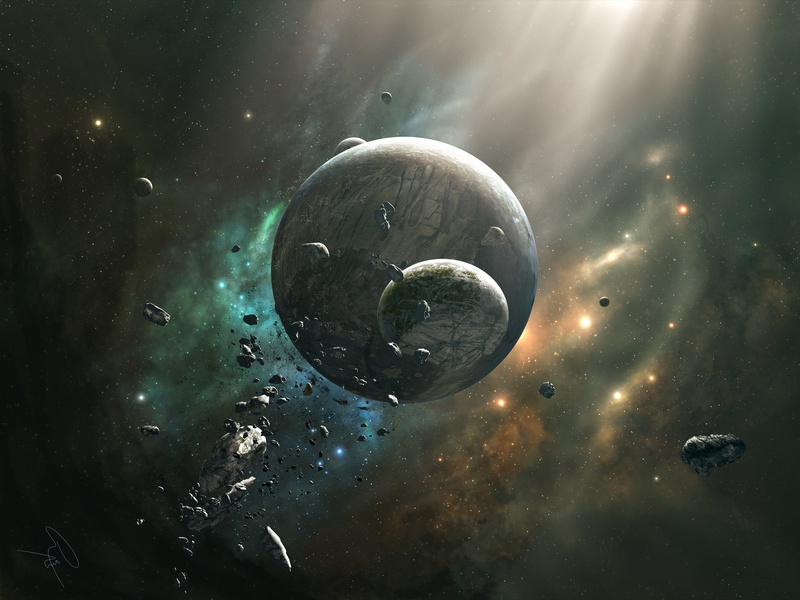 orbiting, space and astronomy, backgrounds, star - space, JoeyJazz, night, sky, moon, solar system, 1080P, science, geometric shape, outdoors, sphere