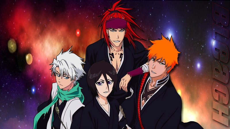 1080P, renji-abarai, toshiro-hitsugaya, rukia-kuchiki, ichigo-kurosaki, shuhei-hisagi, bleach