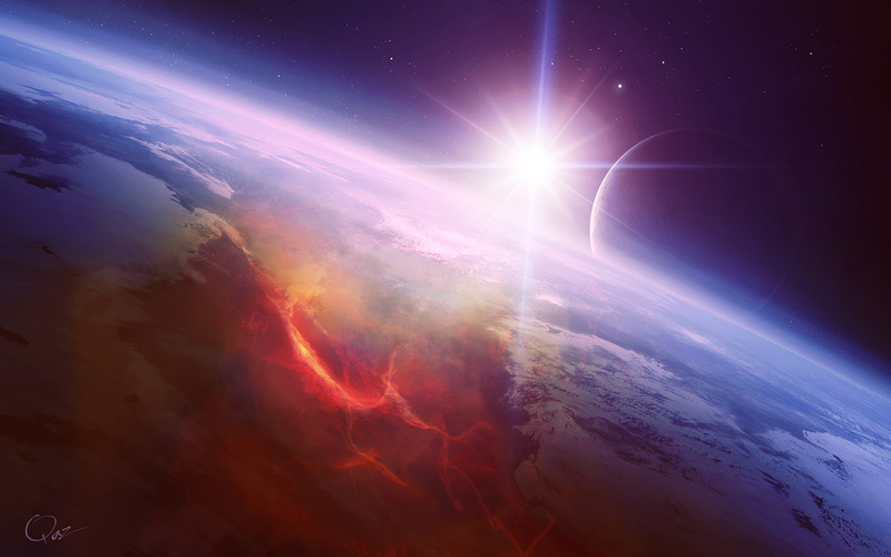 1080P, lava, moon, art, star, planet, break, qauz