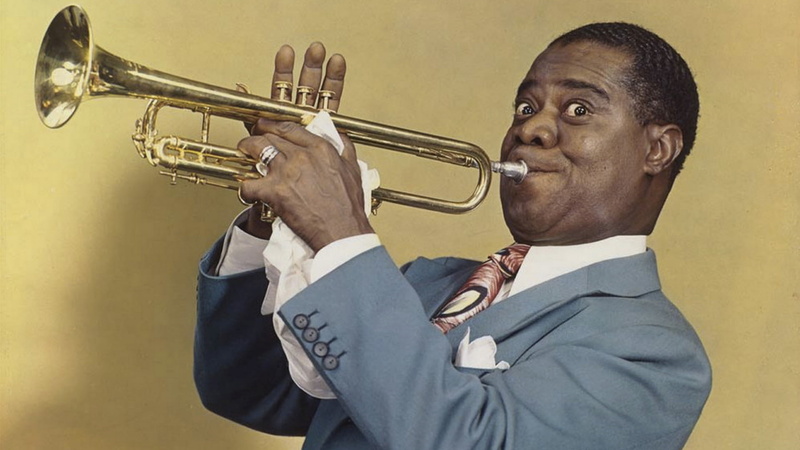 brass instrument, jazz music, profile view, traditional pop, one person, mature men, waist up, louis, artist, playing, armstrong, jazz, men, brass, wind instrument