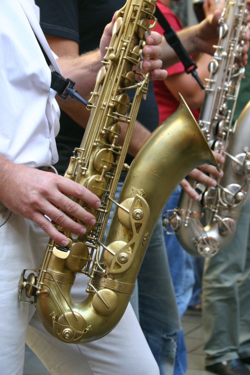 Music, performance, artist, playing, finger, 2K, musical instrument, midsection, focus on foreground, skill, wind instrument, Sax, arts culture and entertainment