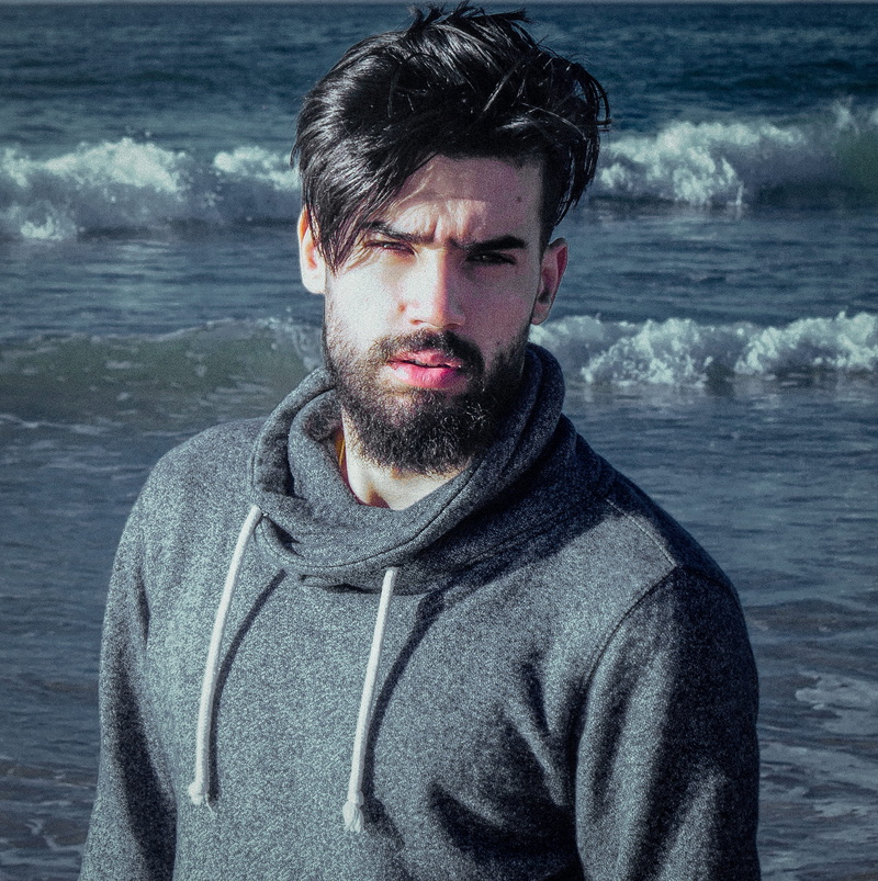 young adult, nature, warm clothing, beauty, eyes, looking at camera, front view, sea, leisure activity, boy, facial hair, beard, morocco, real people, young men