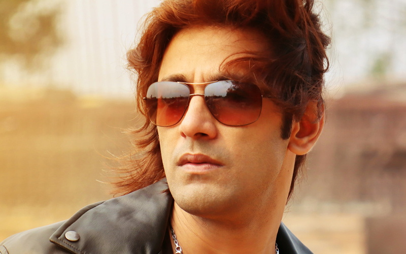 hunks, Bengali actors, Indian actors, 2K, leather clothing, blonde, awesome face, sensual gaze, Rajkumar Patra, male models, sunglasses, long hair, fashion