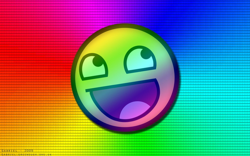 720P, colorful emoticons awesome face