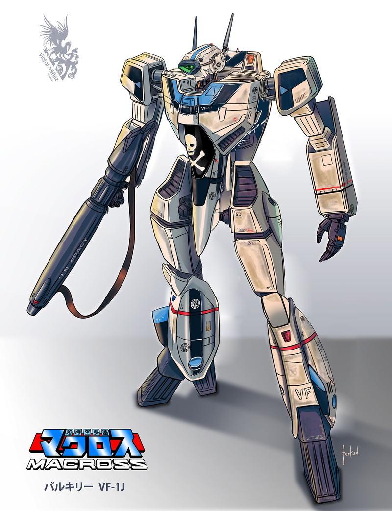 Macross, Veritech Fighter, 1080P, mech, Robotech, VF1