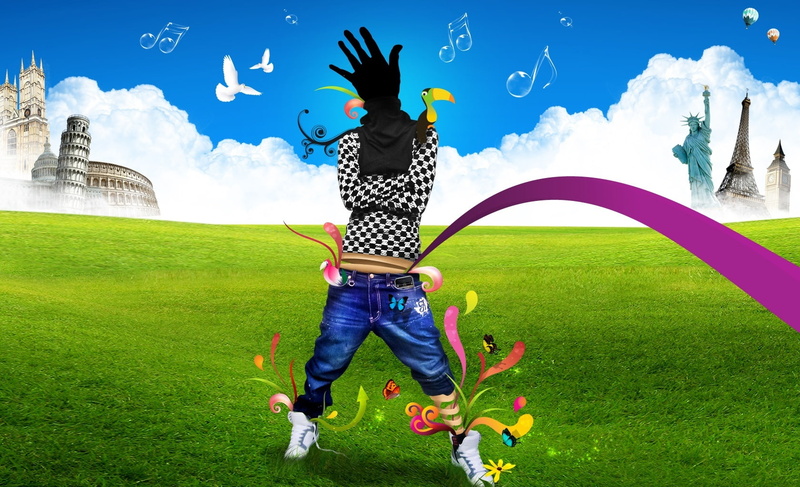 jeans, plant, yet, human arm, creative design, freedom, casual clothing, enjoyment, field, child, arms raised, real people, fun, outdoors, Creative, leisure activity