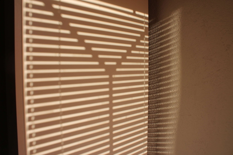 sunlight, wall - building feature, blinds, built structure, striped, 4K, architecture, shadow, day, close-up, streaming, no people, security, indoors