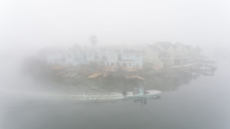 fishing boat, winter, hazy, corpus christi, grey, person, united states, 4K, cold temperature, architecture, boat, built structure, building, pollution