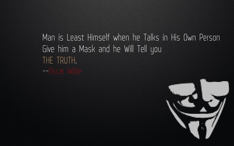 Oscar, 2K, V, Wilde, minimalistic, vendetta, For, quotes, masks
