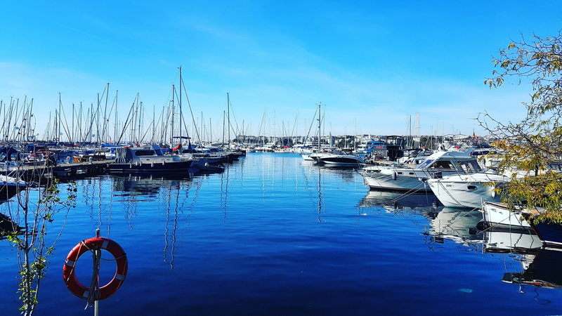 harbor, port, boat, turkey, reflection, istanbul, marina, water, sky, sea, blue, fenerbahce, 4K, dock