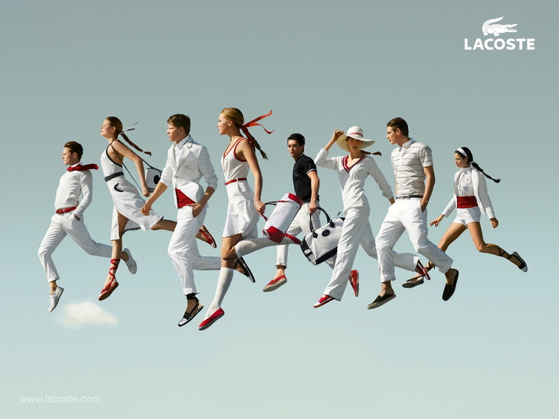 720P, digital composite, limb, motion, colored background, Brand, multiple image, full length, togetherness, adult, Lacoste, jumping, casual clothing