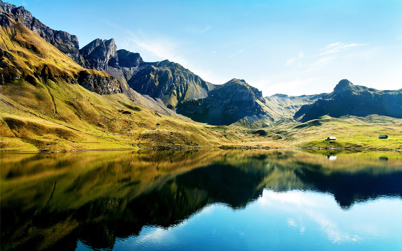 swiss, lake, nature, hd, 2K, landscape, alps